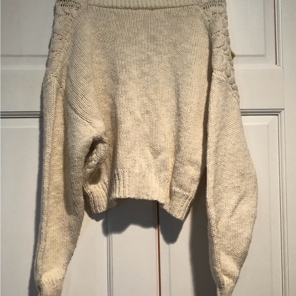 ‼️WOW‼️Le Lis Cream Cardigan with Pink AccentsNWT - Picture 9 of 13